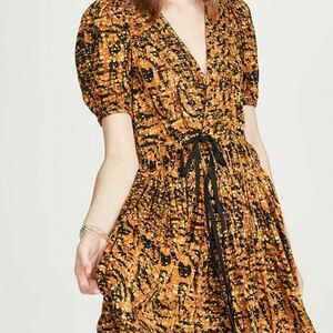 Ulla Johnson Kemala dress in Marigold. Wrap v neck dress. Excellent condition.
